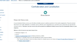 HIST405N Week 2: Confederation and Constitution