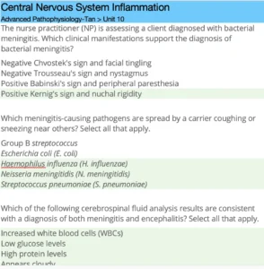NR507 Week 8: CNS Brain Disorders