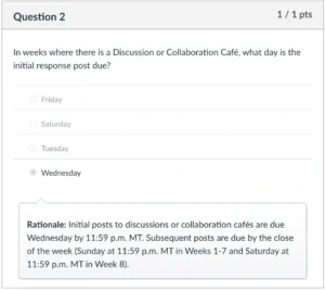 NR581 Week 2: Meet and Greet Quiz