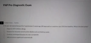 NR603 Week 4 FNP Pre-Diagnostic Exam