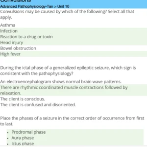 NR507 Week 8: CNS Brain Disorders