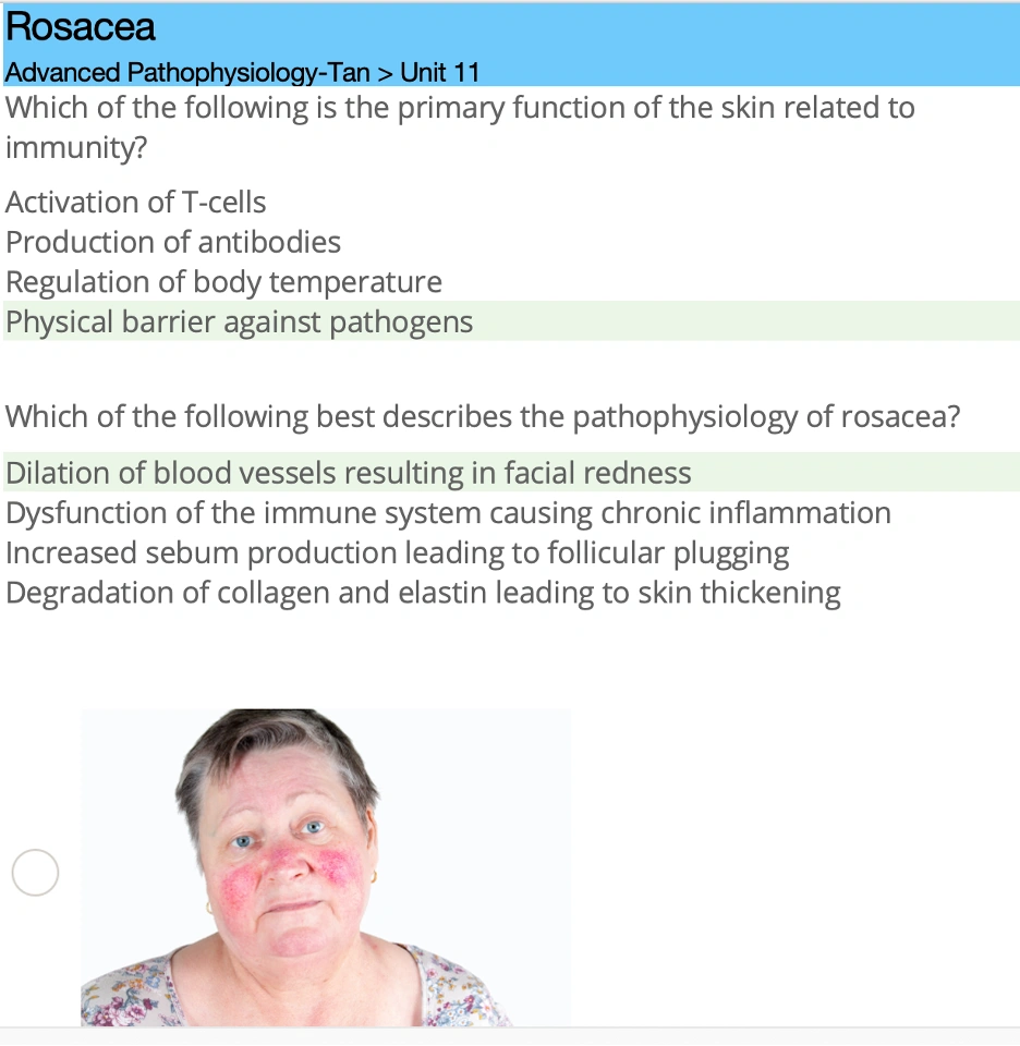 NR507 Week 8: Dermatological Conditions