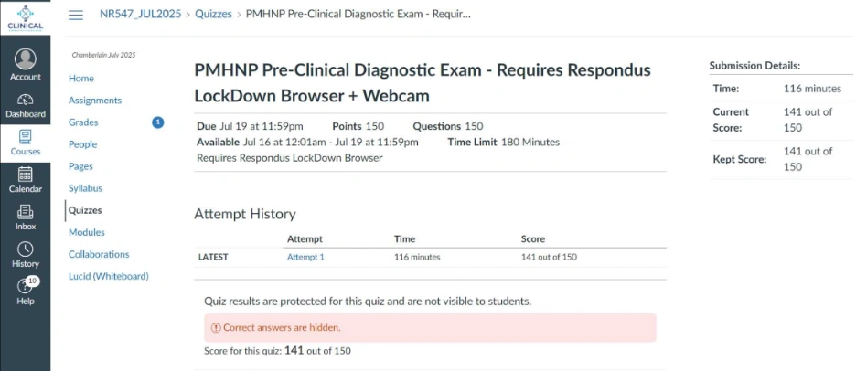 NR547 Week 2: CEA Pre-Clinical Diagnostic Exam