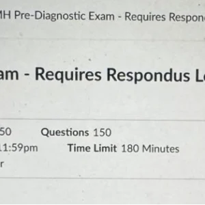 NR607: PMH Pre-Diagnostic Exam